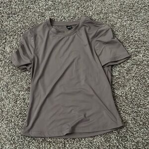 Soft athletic fabric, purple workout shirt